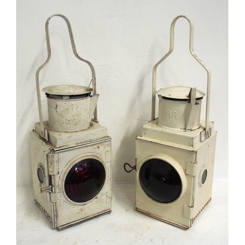 258 - British Railways train tail lamps, both complete & in good condition. (2) (Dispatch by Mailboxes/Col... 