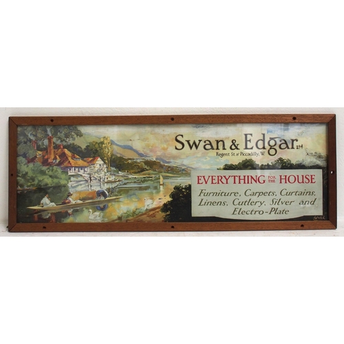 270 - Swan & Edgar Ltd carriage advertising print, some restoration to R/H, artist is Welsh, 30