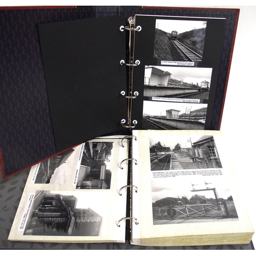 272 - Two photograph albums containing B&W prints taken in the 1960s/70s, location noted include - Pentag ... 