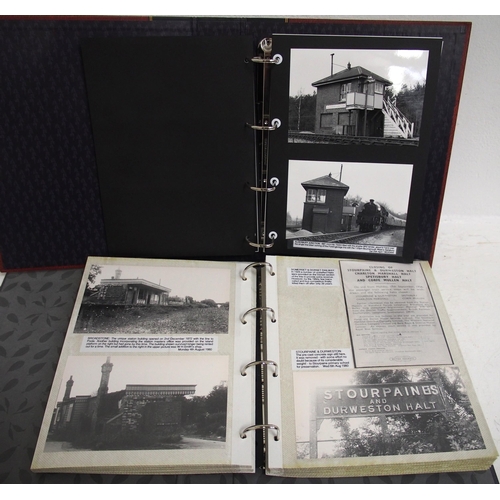 272 - Two photograph albums containing B&W prints taken in the 1960s/70s, location noted include - Pentag ... 