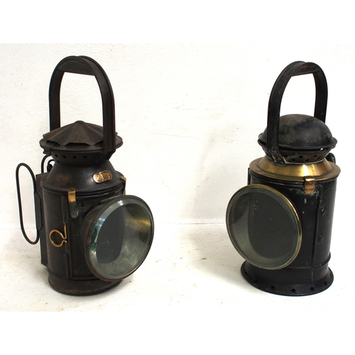 307 - Great Western Railway 3 aspect handlamp, missing reservoir otherwise complete, BR(S) handlamp brass ... 