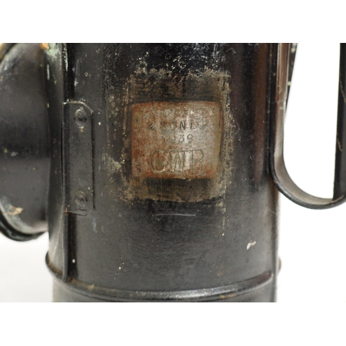 307 - Great Western Railway 3 aspect handlamp, missing reservoir otherwise complete, BR(S) handlamp brass ... 