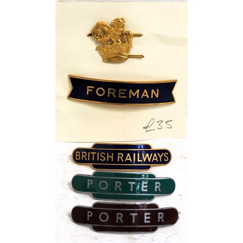 318 - British Railways enamel uniform cap badges - Totem 