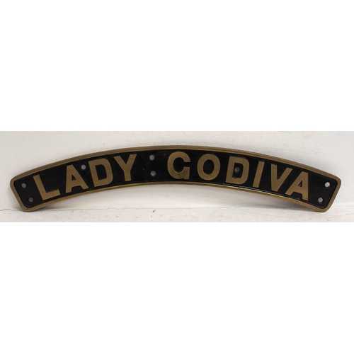 324 - Reproduction full size cast brass nameplate 