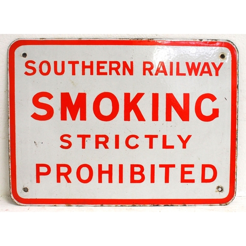 332 - Southern Railway enamel notice 