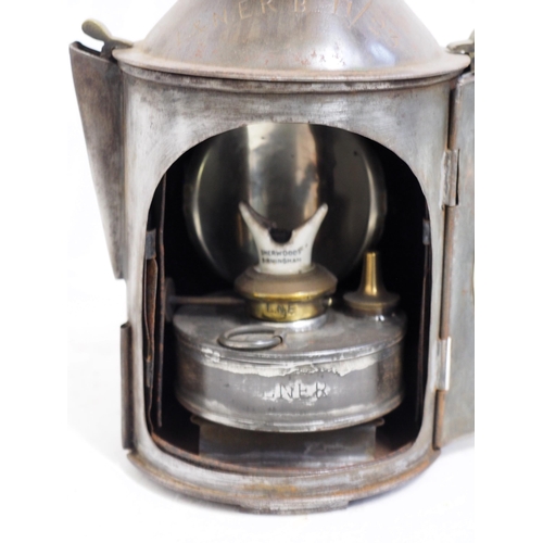 357 - London North Eastern Railway 3 aspect handlamp brass plated 