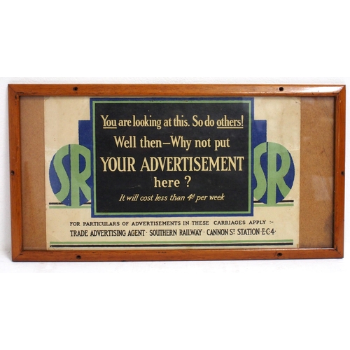 369 - Southern Railway carriage advertising print - print is 16