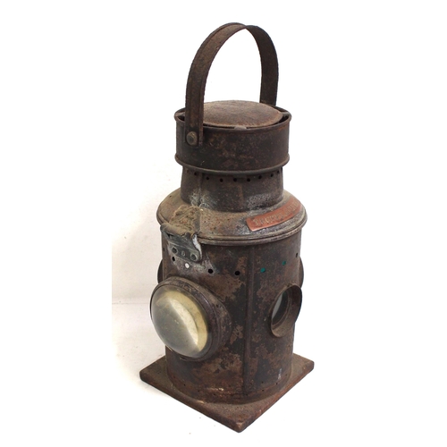 372 - Great Northern Railway drop in signal lamp case plated 