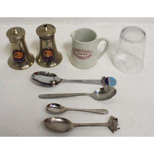 381 - Miscellaneous small items of tableware - LNWR CREWE china milk/cream jug (2 1/8