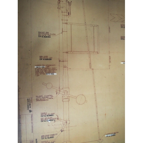 404 - Quantity of signalling mechanical locking charts, negatives from various locations - Chichester, Sho... 