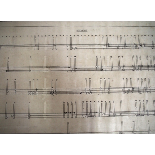 404 - Quantity of signalling mechanical locking charts, negatives from various locations - Chichester, Sho... 