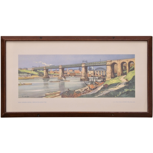 439 - British railways carriage prints, King Edward Bridge Newcastle Upon Tyne