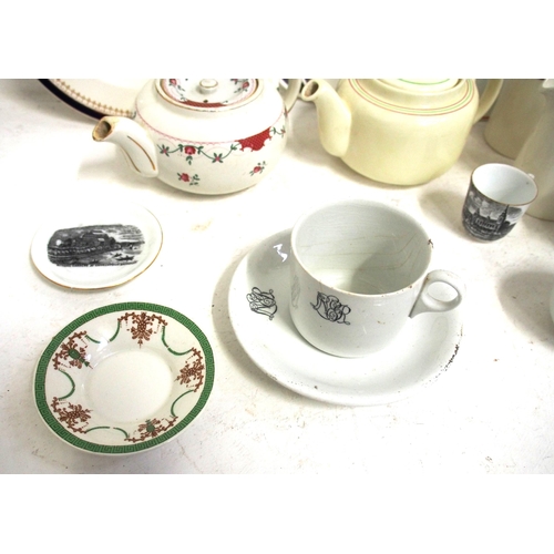 468 - Selection of Company table china - LNER tea cup & saucer, BR coffee cups, LMS Dining Car teapot 1937... 