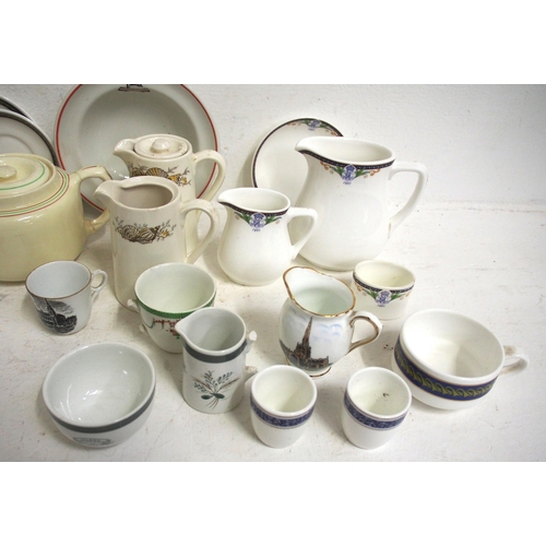 468 - Selection of Company table china - LNER tea cup & saucer, BR coffee cups, LMS Dining Car teapot 1937... 