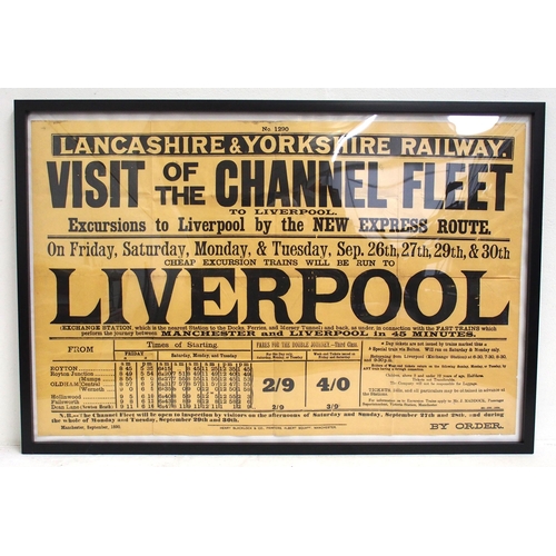 481 - Lancashire & Yorkshire Railway letterpress poster 