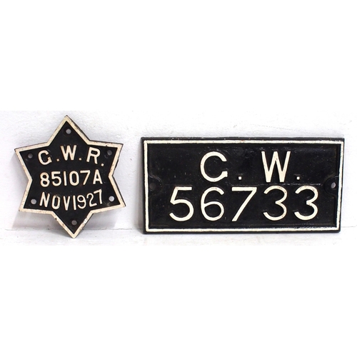 523 - Great Western Railway C/I wagonplates 