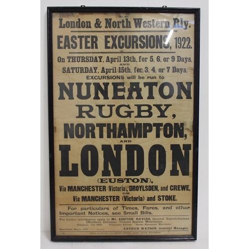 534 - London & North Western Railway framed & glazed poster 