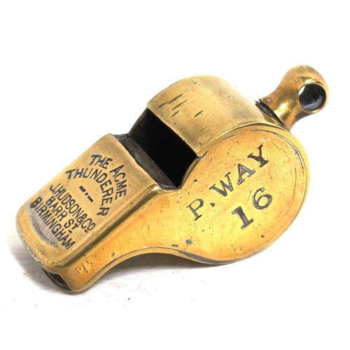 572 - Barry Railway staff whistle marked 