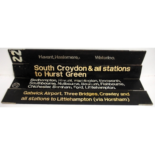 69 - British Railways (Southern) wooden station finger boards - 