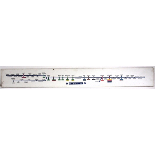 86 - London Underground carriage route map for the Piccadilly Line, on slight radius to fit into roof pro... 