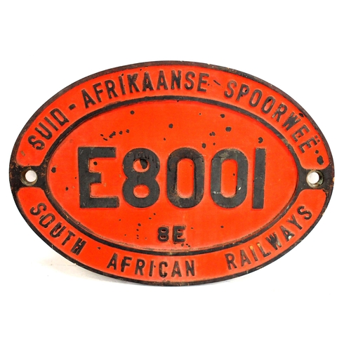 99 - South African Railways cast brass cabside - 