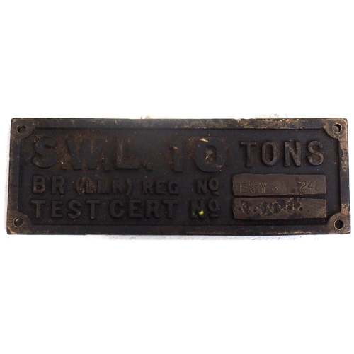 1016 - Cast iron wagonplates - B259164 16T TEES SIDE B&E 1956, HEAD WRIGHT 1948, DARNALL RY C&W WHEEL WORKS... 