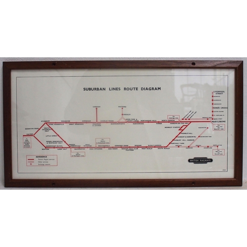 1030 - British Railways carriage map panel 