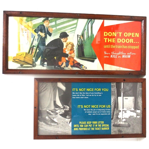 1039 - British Railways framed & glazed carriage notices - 