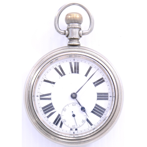 1059 - GWR pocket watch, with second hand, the back engraved GER 3549, polished, the movement top hinged, r... 