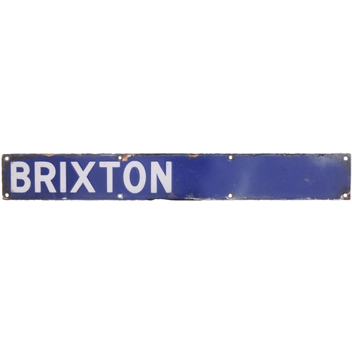 1075 - SR departure indicator plate, BRIXTON, enamel, length 17