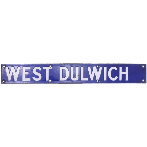 1078 - SR departure indicator plate, WEST DULWICH, enamel, length 17