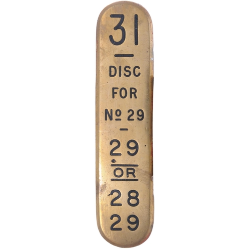 1079 - GWR signal lever plates, wording includes DISC, FPL, DOWN MAIN, FACING FROM UP MAIN, DOWN MAIN START... 