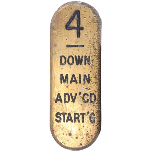 1090 - GWR signal lever plates. wording includes Disc, FPL, Down Main Advanced Starting, Up Main Starting, ... 