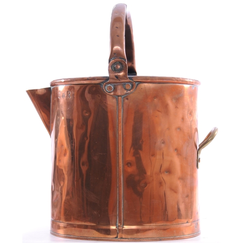 1105 - Copper water carrier, overall height 13