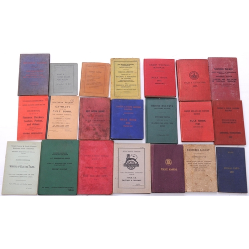 1118 - Rule books, LNER Police, LSWR Fire Brigade (poor), LNER, SR, Signal Card 1937 (shipping, shows colou... 