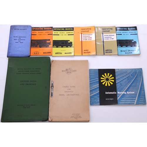 1121 - Diesel drivers manuals, instructions, inc. Class 44, 45, 47, etc. lecture notes. (9)