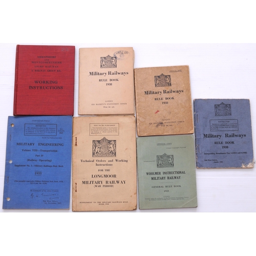 1155 - Rule books, Shropshire and Montgomeryshire Light Railway 1 Railway Group R.E. inc. map of Depot syst... 