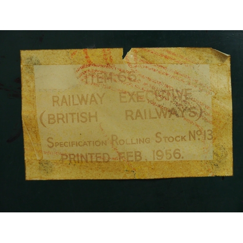 1165 - British Railways carriage logo mounted on glass, 18