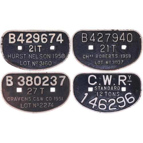 1168 - D wagonplates, as shown. (4)