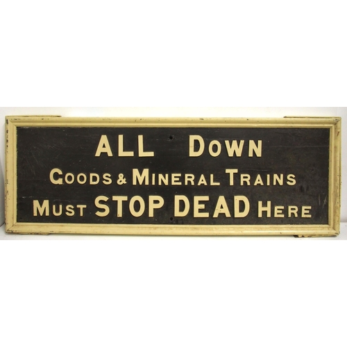 629 - Great Western Railway wood with cast iron letters lineside notice 