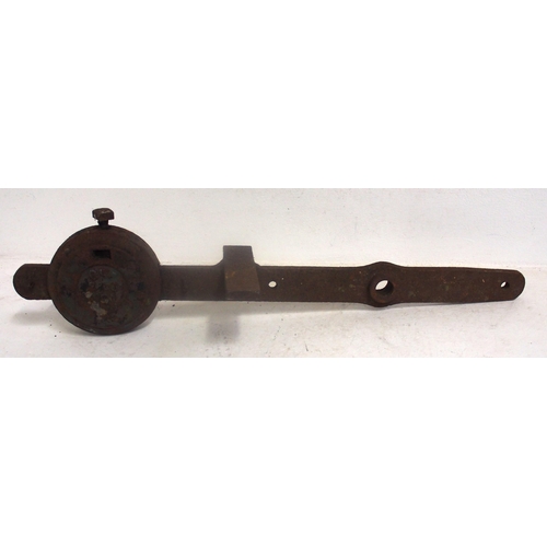 630 - Great Western Railway/BR(W) signal fittings - wooden post bump stop & lamp bracket casting, signal l... 