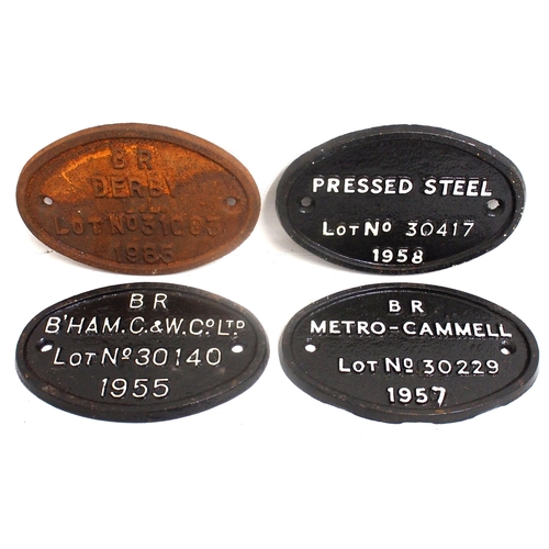 662 - British Railways small carriage/DMU C/I builders plates - 