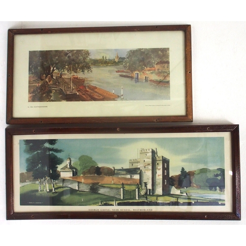 672 - British Railways framed & glazed (original frame & glass) carriage prints 