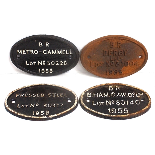 682 - British Railways small carriage/DMU C/I builders plates - 