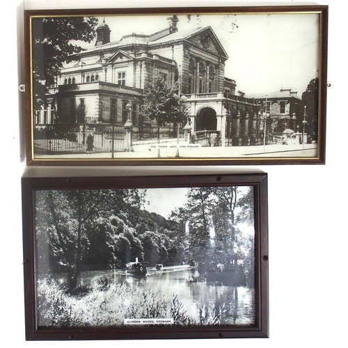 686 - Great Western Railway framed & glazed black & white carriage prints 