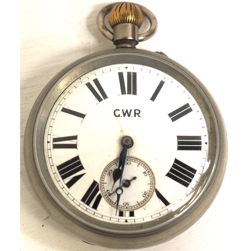 705 - Great Western Railway staff pocket watch by Rotherhams London No 178405, worn 