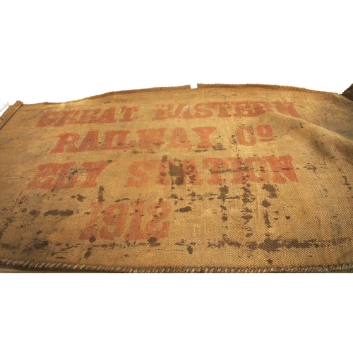 714 - Hessian sacks - Great Eastern Railway, North Eastern Railway, British Railways, all in reasonable co... 