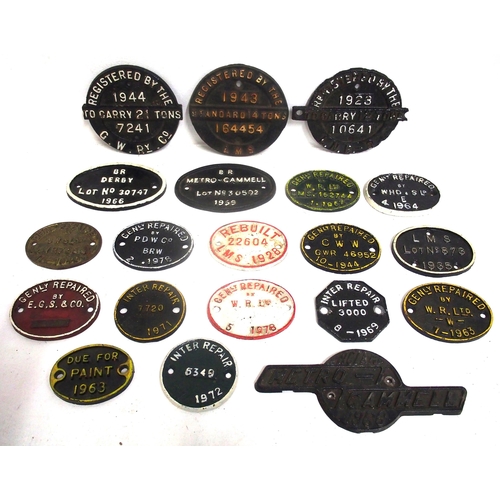 719 - Quantity of cast wagon plates including Met Cam & general repair. (Dispatch by Mailboxes/Collect fro... 