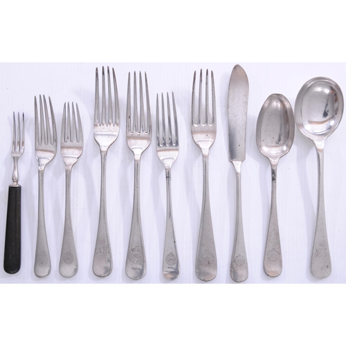 731 - Cutlery, GWR Restaurant/Dining Car, Refreshment Dept, six forks and spoon, belted garter, also fork ... 