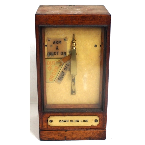 733 - North Eastern Railway Tyers semaphore distant signal repeater in wooden case plated 